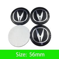 4 vnt. 56 mm automobilio ratlankio centrinio dangtelio emblemos lipdukas Priedai Honda Civic FIT Accord Prelude CRV 5-oji City CRZ CRX Jazz Acura 1Set (4pcs)