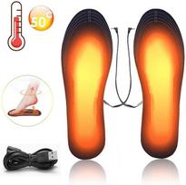 41-46 Size Winter Foot Warmer Heated Insole USB Shoe Insoles Feet Warm Sock Pad Mat Electrically Heating Insoles Warm Thermal Outdoor Unisex 35-39 size yellow