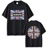 O-Oasis Live 25 Tour Marškinėliai Vyrams Moterims Gotikiniai Derliaus Viršutinė dalis Marškinėliai Vyriški Aukštos Kokybės Trumpomis Rankovėmis Marškinėliai#Spalva(2) XL juoda