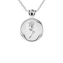 Tulip Pendant Necklace: Elegant Women's Clavicle Chain with High-End Luxury and Unique Design white