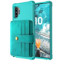 Samsung Note 10 Plus Multi-functional Card Holder Case—Drop-proof & Cross-border Compatible Samsung S20 Plus žalsvai mėlyna
