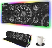 RGB gaming mousepad, extra-large waterproof desk mat, 31.5 inches x 15 inches x 4 mm (RGB-4) blue