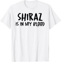 Shiraz Is In My Blood Drinking Novelty Sarcastic Word T-Shirt 5XL įvairiaspalvis