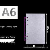 A6 Loose-Leaf Binder Refill: 6-Hole Planner & Budget Notebook Sheets gray