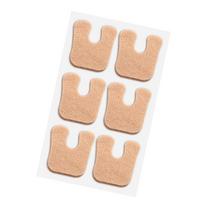 6Pcs Adhesive Backing Shoe Inserts For Foot Comfort Half Size U Shape Callus Pads With Breathable Metatarsal Cushioning  color beige