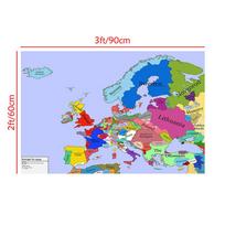 1444 m. Istorinis Europos Politinis Žemėlapis Drobės Spaudinys, Viduramžių Istorijos Sienos Menas Mokymosi Žaidimų Kambariui Biuro Dekoras, Senovinis Edukacinis Plakatas Be Rėmo blue
