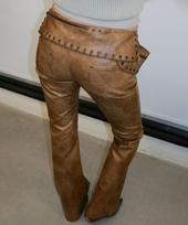 SCULPTOR Western Fanny Pack Pants Brown Brown/S brown