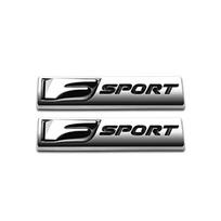 3D Metalinis F SPORT Logotipas Galinės Bagažinės Ženkliukas Lipdukas Aksesuarai Lexus Fsport Plug-in Hybrid ES UX 300e GS GX LBX NX RX 350h 450h WU5 gray