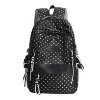 Schoolbag new high-value, fresh and sweet polka dots college style make-up bag, lightweight and large-capacity backpack for junior high school juoda