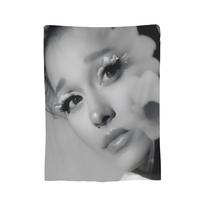 Arianas Grandes Petal  Blanket Fleece All Season  Breathable Lightweight Thin Throw Blanket for Sofa Car Bedspread 130cmx150cm gray