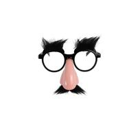 Fake Nose Glasses for Costume Party Funny Novelty Props One Size juoda
