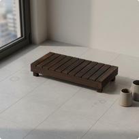 Flower Pot Stand Plant Wood Shelf for Balcony, Living Room, Window 59.5x29.5x10cm Low-foot Rectangle F