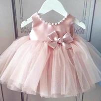 Girls Pink Princess Flower Girl Tulle Gown For Toddler 120cm rožinė