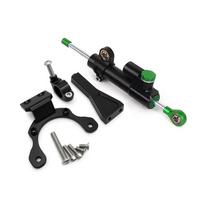 Vairo slopintuvas Stabilizatorius Motociklui Kawasaki Z900 z900 2024 Z 900 2018-2024 Slopintuvų tvirtinimo kronšteino atraminis komplektas Set B-green black