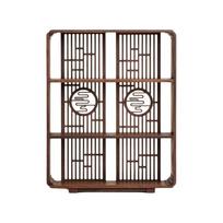 Window Lattice Chinese Walnut Display Shelf Walnut Wood Tea Storage Cabinet  Home Decor Style-C