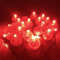 50Pcs LED Flashing Balloon Light Mini Battery Powered Colorful Balloon Lamp Round Christmas Decoration Light Wedding Decoration as show raudona