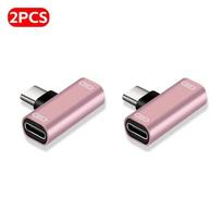 2Pcs Aluminum USB-C Splitter Data Transfer Adapter  Phone Accessories rožinė