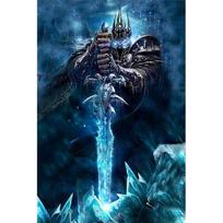 „World Of Warcraft“ žaidimo plakatas „pasidaryk pats“ 5D deimantų tapybos rinkinys, pilnas apvalus deimantinis mozaikos siuvinėjimas kryželiu, dovana vaikui Full Round 60x90CM