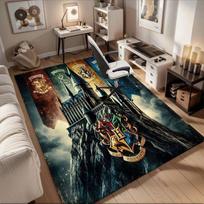 Hogwartso pilies sienos meno plakatas - Haris Poteris DekorasBiuro kilimėlis Namų dekoras Biuro kilimai LB108 60cm by 90cm gray