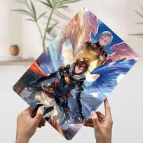 Blazblue Game Printed Poster Customized Wall Art Retro Vintage Metal Tin Signs for Modern Home Decoration Luxury Room Decor Men 7.9x11.8In(20x30cm) gray