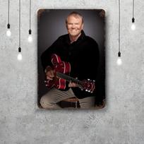 Glen Campbell Klasikinis Plakatas Rūdyto Metalo Plokštelė Retro Dekoratyvinė Plokštelė Baras Vyro Urvas Garažas Klubas Metalo Ženklas Sienos Dekoracija 20x30cm（7.8x11.8inch） blue