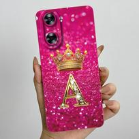 Skirta Xiaomi Redmi A5 dėklas RedmiA5 prabangūs karūnos raidės minkšti telefono dėklai skirta Xiaomi Poco C71 PocoC71 apsauga nuo kameros galinis dangtelis Redmi A5 pink