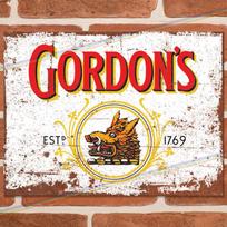 GORDONS GIN Metal Signs Man Cave Shed Garage Bar Pub Retro Vintage Tin Sign UKAluminum 30x40cm(11.8x15.7inch) red