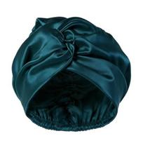 Women Sleeping Satin Hair Bonnet Adjustable Elastic Silk Braids Long Curly Hair Wrap Solid Color Breathable Hair Care Night Cap black