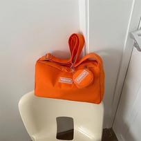 Women Casual Nylon Tote Crossbody Bag, Lightweight Sling Purse with Adjustable Strap, Versatile for Work Travel Shoulder Bag oranžinė