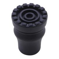 16-22mm vaikščiojimo lazdos galiuko apsauga Neslystanti guminė pagalvėlė Apsauginis dangtelis žygio, laipiojimo, ramentų dugnui black
