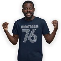 Nineteen 76 T-Shirt 1976 Uncle Auntie Dad Mum 50th Birthday Gift Size S-5XL L black