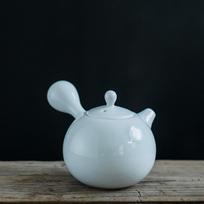 Ceramic Teapot Japanese Kung Fu Tea Celadon Ceramic Whiteware Single Teapot Side Handle Pot Loop-Handled Teapot Ceramic Tea Pot gray