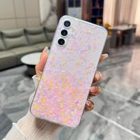 Sequins Glitter Gradient Epoxy TPU Shockproof Protective Phone Case Cover For Samsung Galaxy Series For Samsung Galaxy S26 5G white