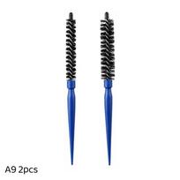Mini Twist Round Hair Curling Brush 1/2Pcs Professional Salon Grade 16mm/22mm Anti-Static for Daily Hair Styling Travel Use A9 black