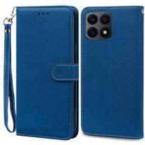 For Honor X8A dėklas Huawei Honor X8A dangtelis Silikoninis Piniginė Atverčiamas Odinis Dėklas For Honor X8A Telefono dėklas Coque Fundas Korpusas For Honor X8A blue
