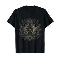 Meditation Unisexdala Buddhist Hindu Zen Buddha Spiritual T Shirt Vintage Stylish Casual Breathable Versatile 4XL black