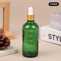 5ml-100ml Lašintuvų buteliukai su skale Reagentų Akių lašų Žalio stiklo Aromaterapijos Skysčio Pipetės Buteliukas Pildomi Buteliukai Kelionėms 100ml white