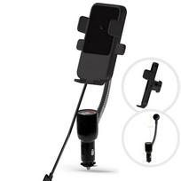 Universal Car Phone Holder With Qi2 Certified Wireless Charger Dual USB Port Cigarette Lighter Adapter Black Cigarette Lighter Socket juoda
