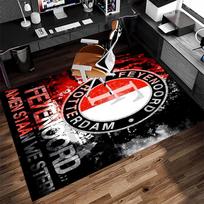 1pc Feyenoord Rotterdam logo Print Area Rug - Soft,Washable Non-Slip Indoor Mat for Office Chairs,Living Room,Home Office Decorative Rug 60cmx90cm