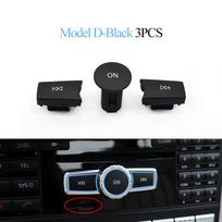 3PCS Front Dashboard  Console Radio CD Player Button Knob Switch Cap For Mercedes Benz W204 X204 W166 W212 W207 W218 W117 W176 black