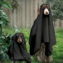 Breathable Dog Ghost Cape Scary Soft Halloween Ghost Dog Costume Decorative Cat Halloween Capes Photo Props juoda