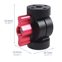 Pasukama ir pakreipiama reguliuojama trikojo galvutės adapteris 1/4 Arri tvirtinimas GoPro 13, Insta360 X4, DJI OSMO360 kameros laikiklio laikiklis
