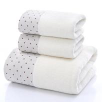 3 dalių Silid Color Prabangus medvilninių rankšluosčių rinkinys Veido rankšluosčių vonios rankšluosčiai 3 Piece Towel Set balta