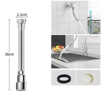 Extender Kitchen Faucet Aerator Bendable Kitchen Faucet Stainless Steel 30cm white