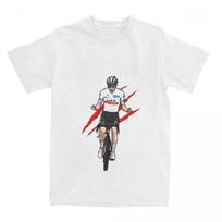 Summer Tadej Pogacar Cycling Pogi Team T Shirt Beach Streetwear T Shirts Cotton Tour-De France Tshirt For Men Short Sleeve Tops XL white