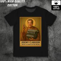 New British Top Gear Host Jeremy Clarkson Graphic T-shirt 100% Cotton 200g Loose Short-sleeved Comfortable Top For Men And Women M black