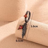 Feather Rhinestone Diamond Ear Loops and Buckles exquisite lady's gift Earrings for Couples 1Pc  Unique juoda