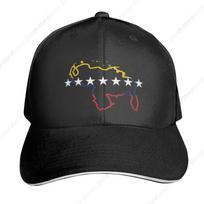 Venezuela Map 7 Stars Flag Venezuela-Hat Snapback Baseball Cap  Unisex Adjustable Sandwich Elephant Hat for Unisex Women Adjustable black
