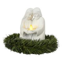 Žvakidė Lempa Žvakidė Arbatos Žvakutė Kūdikio Lovelė Advento vainikas Angelas Formos Žvakidė Lempa Kalėdinė Šventinė Dekoracija 1pc white