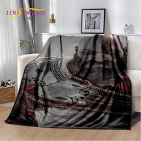 God of War Game Gamers Kratos minkšta pliušinė antklodė, flanelinė antklodė, skirta svetainės miegamojo lovai sofos pikniko užvalkalui 75x90cm gray